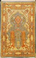 Hereke Seide sign. sehr fein, TÜrkei, um 1920 alt, reine Naturseide, ca. 95 x 60 cm, SchÄtzwert: 7900.- EURO, EHZ: 1-2 (Exzellenter ...