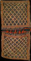 Doppeltasche Gaschgai, Persien, um 1890, Wolle auf Wolle, ca. 90 x 45 cm, SchÄtzwert: 1400.- EURO, EHZ: 2-3. Eine Seltene dunkelblau e Gaschgai ...