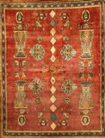 Keschan, Persien, ca. 60 Jahre, Wolle auf Baumwolle, ca. 177 x 138 cm, SchÄtzwert: 1400.- EURO, EHZ: 3. Ein etwas selteneres Kesc han Muster.