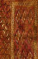 Tekke-Tchowal, Turkestan, 19. Jh. antik, Wolle auf Wolle, ca. 105 x 62 cm, SchÄtzwert: 2000.- EURO, EHZ: 3, Selten und SammelwÜrdig.