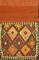 Offene Tasche der Jaff Kurden, Nordwestpers ien, Schlitzkelimgewebe, Wolle auf Wolle, Natu rfarben, 19. Jh. ca. 34 x 30 cm, Ehz: 4. SchÄt zwert: ...