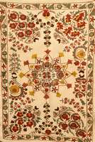 Seidenstickerei Buchara, Turkmenistan, ca. 60 Jahre, leinengrundgewebe mit Seide, ca. 88 x 60 cm, SchÄtzwert: 800.- EURO, aufwendige Handarbeit, ...