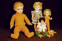 3 SchildkrÖtpuppen, Tortuflex, 60er Jahre, Leila Eskimo, Schlafaugen, Saran-Haar, Orig. Kleidung, Struwwelpeter, Pummelchen? mit StehkÖrper, H. ...