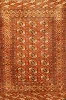 Buchara fein, Turkmenistan, um 1920, Wolle auf Wolle, ca. 191 x 130 cm, SchÄtzwert: 1900.- EURO, EHZ: 2,(eine Ecke leicht beschÄdi gt, ansonsten ...