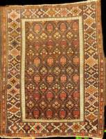 Daghestan Antik, SÜdrußland Ostkaukasus-Sch irwangebiet, 19. Jahrhundert, Naturfarben, Wol le auf Wolle, ca. 145 x 116 cm, SchÄtzwert: 34 00,- ...