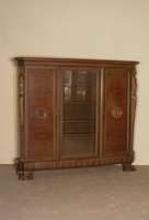 BÜcher- bzw. Vielzweckschrank, deutsch, 30er Jahre, Korpus Weichholz/Hartholz, Front auf Rahmen gearbeitet, im italienischen Renaissancestil der ...