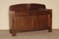 Buffetschrank, Holland, um 1920, ArtDeco, Amsterdamer Schule, Korpus Weichholz, z.T. Tischlerplatte, Mahagoni- und Makasarfurnier, Designentwurf, ...