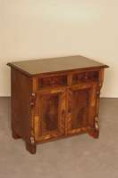 Halbschrank, deutsch, um 1870, Louis- Philippe, Lisenen mit aufgesetzten halbrunden Leisten, in Veluten auslaufend, 2 TÜren und 2 Schubladen, ...