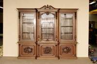 Vielzweckschrank, deutsch, um 1880, im Danziger Barockstil, Korpus Weichholz, Eiche massiv, Eichefurnier, z.T. gespiegelt, Unterteil 4-tÜrig, ...