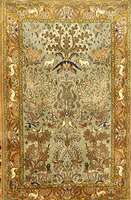Ghom, Persien, ca. 50 Jahre, Wolle auf Baumwolle, ca. 164 x 106 cm, SchÄtzwert: 1200.- EURO, EHZ: 2. Mit Tierzeichnungen im Fo nd.