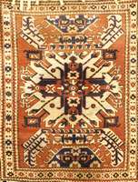 Adler Kazak (Karabagh Gebiet), Kaukasus, um 1910, Wolle auf Wolle, ca. 148 x 120 cm, SchÄtzwert: 3100.- EURO, EHZ: 4. Ein sehr selt enes Maß ...