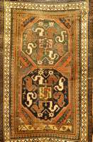 Wolkenband Kazak, SÜdrußland Zentralkaukasus, 19.Jahrhundert antik, Wolle auf Wolle, ca. 201 x 127 cm, SchÄtzwert: 4800.- EURO, EHZ: 4. Ein ...