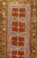 Sternen Karabagh, Kaukasus, um 1880 antik, Wolle auf Wolle, ca. 200 x 114 cm, EHZ: 3-4, Naturfarben. Selten und SammelwÜrdig.