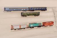 Konvolut 10 GÜterwagen, MÄrklin, 80er Jahre, Spur HO, 4652 "Texaco", 4633 Schiebewandwagen, 3 GroßgÜterwÄgen 4624 (DB), 4691 (SBB) ...