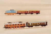 Bayerischer Reichsbahnzug, MÄrklin, 1988, Spur HO, Nr. 2860, E-Lok Bayerische EP der DRG, 3 Wagen, min. besp., im orig. Karton, Fkt. nicht gepr., ...