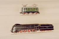 E-Lok, MÄrklin, 1948-49, Spur HO, ES 800, grÜn, Guß, Loch fÜr Fahrtrichtungsumschalter, altersbed. sehr guter Zustand, Fkt. nicht geprÜft, l. ...