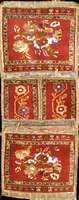 Seltene Doppeltasche, Anatolien, um 1920 al t, Wolle auf Wolle, ca. 130 x 52 cm, SchÄtzwer t: 2400,- EURO, mit Leder eingefasst, EHZ: 2-3 ...
