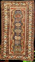 Seltener Schirwan-Moghan antik, SÜdrußland SÜdostkaukasus, Naturfarben, 19.Jahrhundert an tik, Wolle auf Wolle, ca. 229 x 133 cm, SchÄtz wert: ...