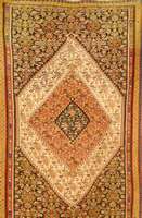 Senneh Kelim, Nordwestpersien, um 1920/30 a lt, Wolle auf Baumwolle, ca. 196 x 128 cm, Sch Ätzwert: 2500.- EURO, EHZ: 2-3, Naturfarben. S chÖn ...