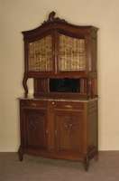 Buffetschrank, Belgien, um 1900, Aachen/LÜttich, im Stile der Renaissance, Eiche massiv, Unterteil zweitÜrig und zwei SchÜbe mit filigran ...