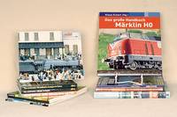 Grosses Konvolut ModellbahnbÜcher und -hefte , darunter auch versch. MÄrklin -Werbeprospekte, Gleisanlagen-Buch, Das große Handbuch MÄrklin ...