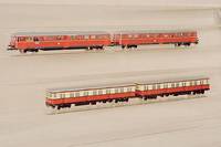 Triebwagen, MÄrklin, 1970-74, Spur HO, Nr. 3076, zweiteilig, mit Inneneinrichtung und Beleuchtung, im orig. Karton, sehr guter Zustand, intakt, ...