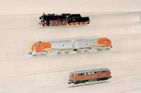 Dampflok mit Tender, MÄrklin, 1967, Spur HO, Nr. 3098, intakt, l. bespielt (oben)