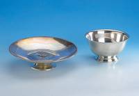 Anbietschale, Amerika, 925er Silber, glatte zeitlose Form, bez. Paul Revere Re- production, ca. 460 g, H ca. 10 cm, D ca. 19 cm