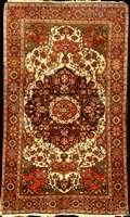 Farahan Antik, Westpersien Sarough-Gebiet, 19. Jahrhundert antik, Wolle auf Baumwolle, ca. 198 x 118 cm, Schätzwert: 5900.- EURO, EHZ: 3 (leichter ...