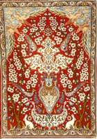 Esfahan, Zentralpersien, um 1970, Wolle auf Baumwolle, ca. 101 x 71 cm, Schätzwert: 850.- EURO, EHZ: 2 (guter Erhaltungszustand). Mit Paradiesmotiv.