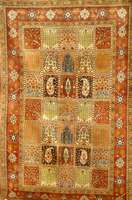 Ghom Kork, Persien, ca. 50 Jahre, Korkwolle, ca. 216 x 135 cm, SchÄtzwert: 1800.- EURO, EHZ: 2-3. SchÖne freundliche Farb stellung, feine ...