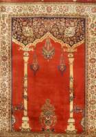 Sarogh, Persien, um 1950, Wolle auf Baumwolle, ca. 304 x 213 cm, SchÄtzwert: 2600.- EURO, EHZ: 3. Sehr Seltenes Motiv in sc hÖner Farbgestalt.