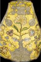 Textil, Spanien, um 1800, metall und seidenbroschiert, ca. 78 x 66 cm, SchÄtzwert: 2800.- EURO, EHZ: 2-3. Antik, Selten