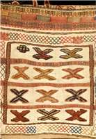 Gaschgai, Persien, um 1900, Wolle auf Wolle, ca. 55 x 50 cm, SchÄtzwert: 990.- EURO, EHZ: 2, Seltene weißgrundige Tasche.