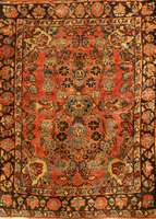 Sarogh US-Re Import, Persien, um 1910, Wolle auf Baumwolle, ca. 80 x 65 cm (Seltenes Maß), SchÄtzwert: 1600.- EURO, EHZ: 4, SchÖne Floral ...