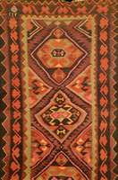 Kuba Karabagh Kelim sign., SÜdost Kaukasus, um 1900 antik, Wolle auf Wolle, feiner Schlitz kelim mit Naturfarben, ca. 296 x 146 cm, SchÄt zwert: ...