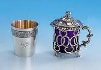 SenftÖpfchen, Frankreich um 1870/80, 950er Silber, Meistermarke Alfons Debain, Barockstil, in sich verschlungene Halbringe, sogn. C-Formen, ...