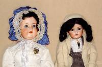 Porzellankopfpuppe, KÄmmer & Reinhard, um 1910 /15, gemarkt ... BIG K&R, Knickgelenke -KÖrper Holz und Masse, braune Paperweightschlafaugen, ...