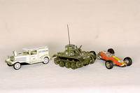 Blechauto, Japan, 50er/60er Jahre, Eiscreme -Wagen, bespielt, L. ca. 20 cm