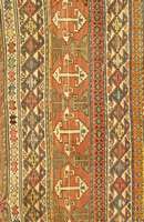 Mafrasch Teil Shasavan, Persien, um 1900, Wolle auf Wolle, ca. 84 x 42 cm, Schätzwert: 750.- EURO, EHZ: 3-4, reine Pflanzenfarben.