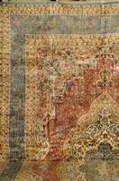 Kaschmir Seide Alt (Palastteppich), Indien, um 1950, feine glanzreiche reine Naturseide, ca. 592 x 355 cm (sehr seltenes übermass Format ), ...