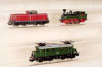 Diesellok, MÄrklin, 1971, Spur HO, Nr. 3072, weinrot, im orig. Karton, intakt (li. oben)