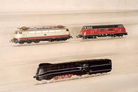 Diesellok, MÄrklin, 1959, Spur HO, Nr. 3021, intakt, sehr guter Äußerlicher Zustand, sollte jedoch Überholt werden, im orig Karton (oben rechts)