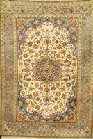 Esfahan fein, Persien, ca. 60 Jahre, Korkwolle mit und auf Seide, ca. 156 x 109 cm, SchÄtzwert: 3500.- EURO, EHZ: 2-3. Sehr feine KnÜpfung ...