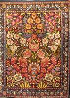 Kerman Lawer, Persien, um 1900, Wolle auf Baumwolle, ca. 64 x 50 cm, Schätzwert: 1200.- EURO, EHZ: 2, seltener Antiker Knüpfteppich. S ...