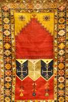 Konja, TÜrkei, um 1910, Wolle auf Wolle, ca. 170 x 110 cm, EHZ: 2, sehr guter Erhaltung szustand, SchÄtzwert: 4800,- EURO. Mit sog. Tu lpen Ladik ...