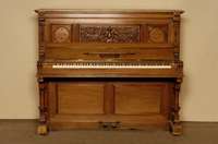 Klavier, deutsch/MÜnchen, um 1890, Hersteller Berdux, Hofpianofirma, Repetitions-Mechanik Nr. 58257, Rahmen Gußeisen massiv, FilzbelÄge mÜssen ...