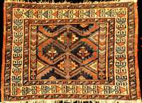 Chamseh Taschenfront, Persien, um 1890, Wolle auf Wolle, ca. 53 x 37 cm, Schätzwert: 950.- EURO, EHZ: 3, Antik, sehr selten und Sam melwürdig. ...