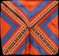 Grosse Korantasche, Turkmenistan, um 1900, Seide mit Seidenstickerei, ca. 45 x 35 cm, SchÄtzwert: 750.- EURO, EHZ: 3, selten und sammelwÜrdig. ...