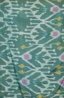 Ikat-Seidendecke, Usbekistan(alte Seidenstr.), um 1890, Seide mit RÜckenfÜtterung, ca. 198 x 186 cm, SchÄtzwert: 1800.- EURO, Dreibahnig, EHZ: 3